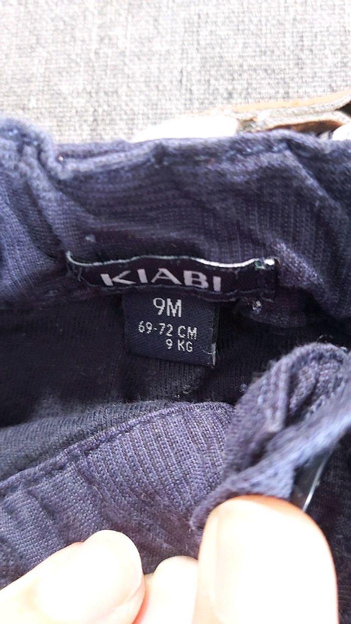 Pantalon kiabi avec bretelles taille 9 mois - photo numéro 2