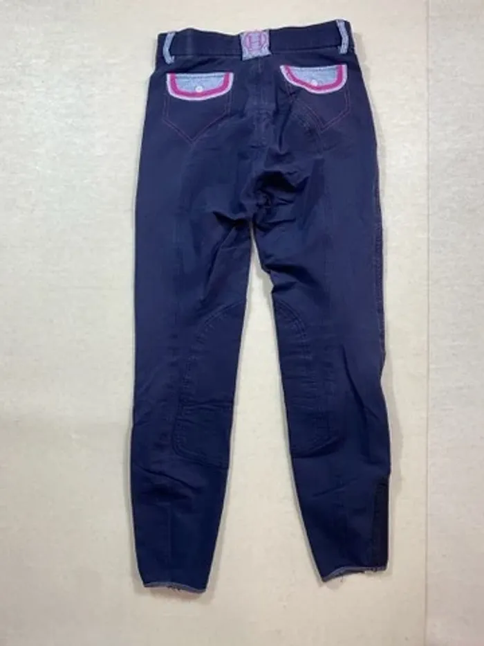 Pantalon Harcour – Bleu marine / Fuchsia – Taille 34 - photo numéro 6