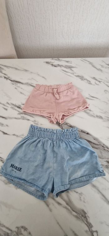 Lot 2 shorts bébé fille