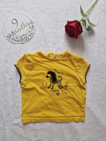 Tee shirt sans manche jaune zèbre