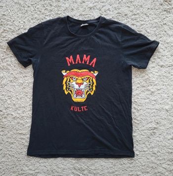 T-shirt noir motif tigre Kulte Taille M ou 38 40