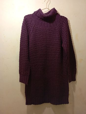 Robe grosse maille violet