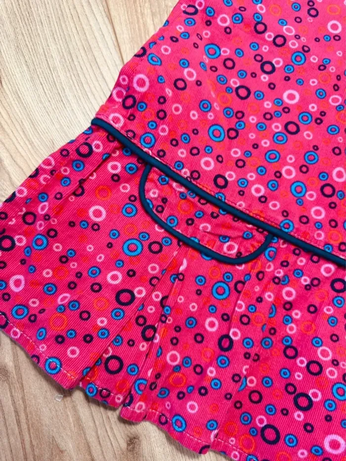 Taille 5 ans robe et sous pull fille DPAM rose fuchsia * velours * 🩷 - photo numéro 2