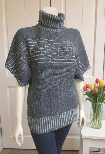 long pull gris à col roulé torsades état neuf marque Jennyfer taille 36 S