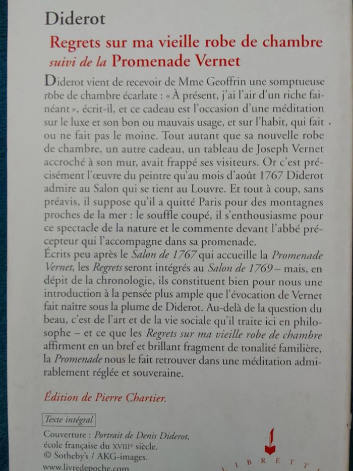 Diderot - Regrets sur ma vieille robe - photo numéro 3