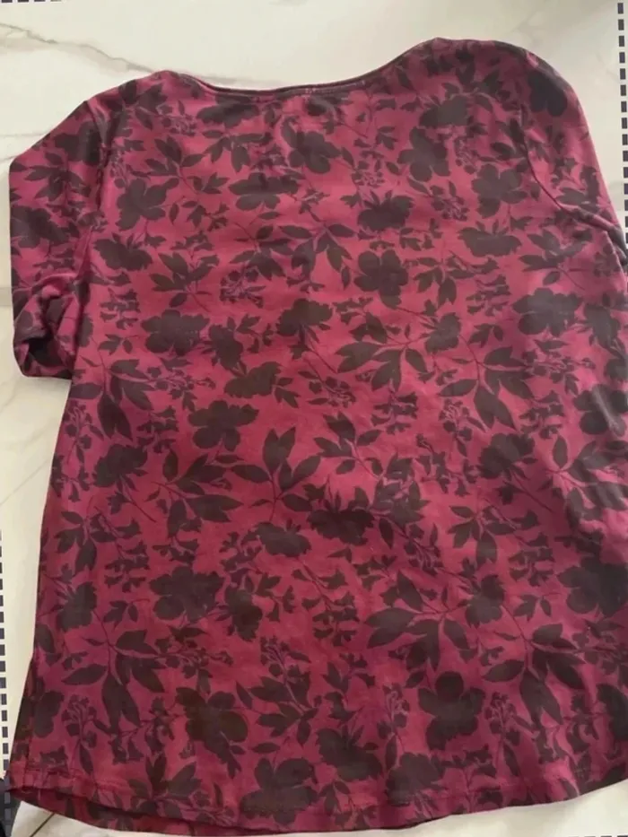 Blouse bordeaux - Camaïeu - taille XXL - photo numéro 3