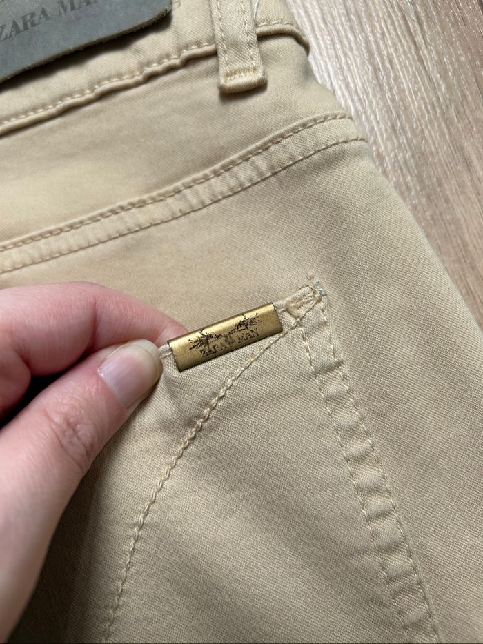 Jean beige uni Slim Homme Zara Tailles 42-44 - photo numéro 8