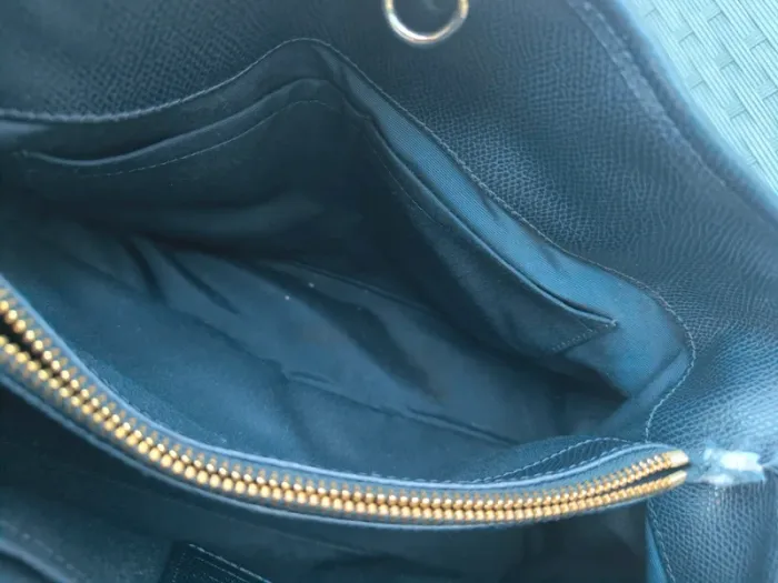 Sac à main cuir bleu et fleur en tissu Coach - photo numéro 12