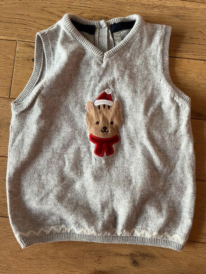 Pull sans manches 18 mois sergent major noël fêtes