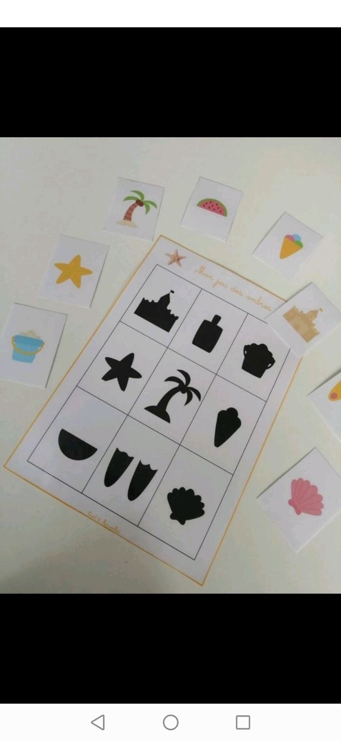 Mon jeu des ombres été
