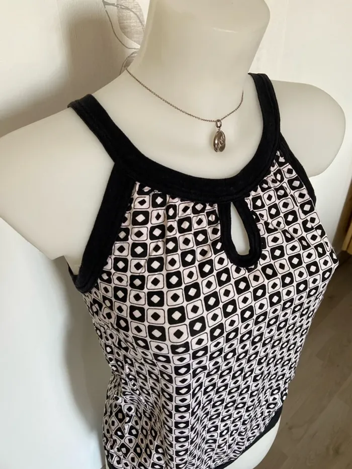 Débardeur noir et blanc Promod Taille 36 - photo numéro 2