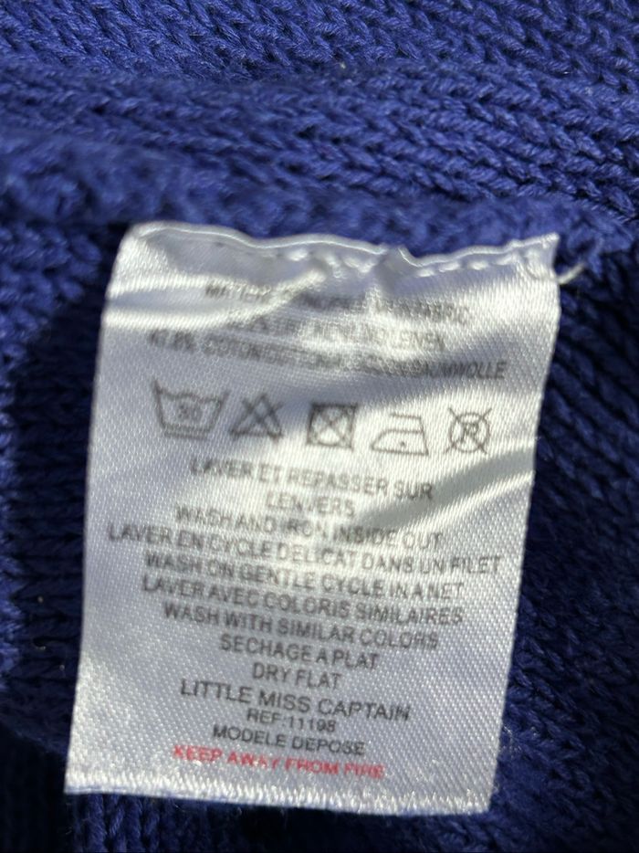 Pull bleu à manches longues Captain Tortue taille M TBE - photo numéro 10