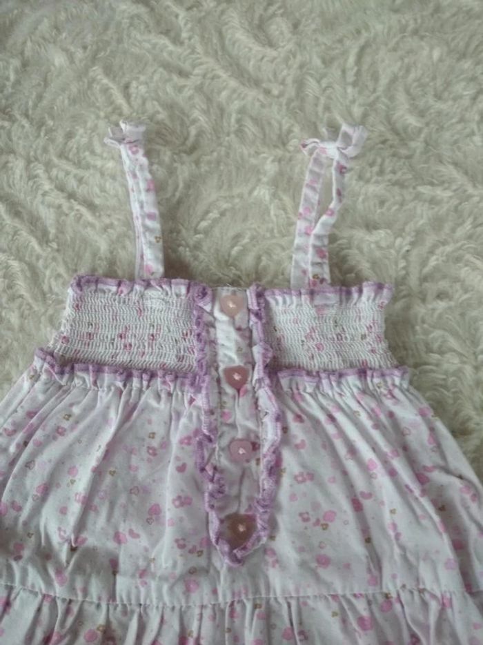 Robe d'été à fines bretelles Fille 6 mois Fleurs Cœur Petit Kimbaloo 100% coton - photo numéro 3