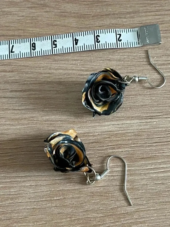Boucles d’oreilles roses - photo numéro 4