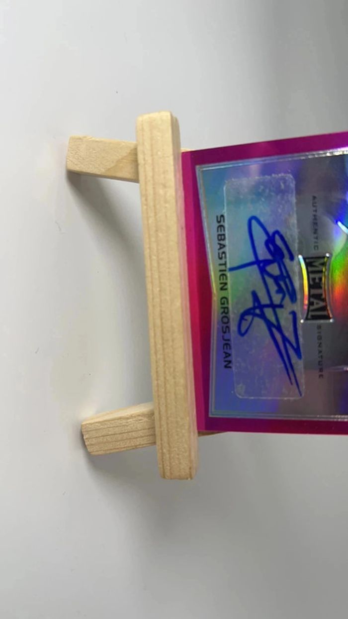 2016 Leaf Metal Tennis Sébastien Grosjean rose Auto 5/10 - photo numéro 2