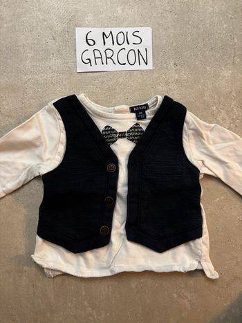 T-shirt manches longues avec blazer intégré