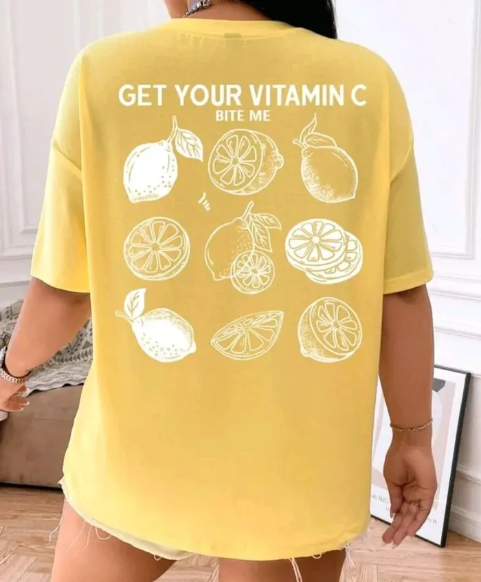T-shirt jaune • imprimé - photo numéro 2