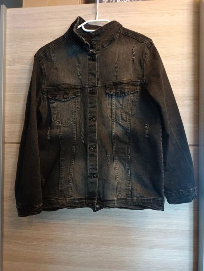 Veste en jean noir