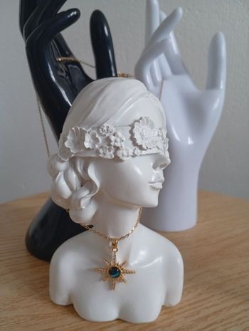 Collier couleur or acier inoxydable soleil bohème chic femme hippie Nature