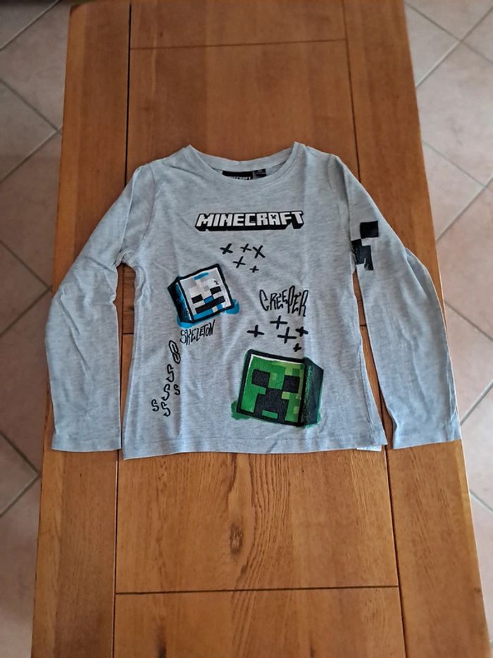 Tee-shirt manche longue Minecraft 8 ans