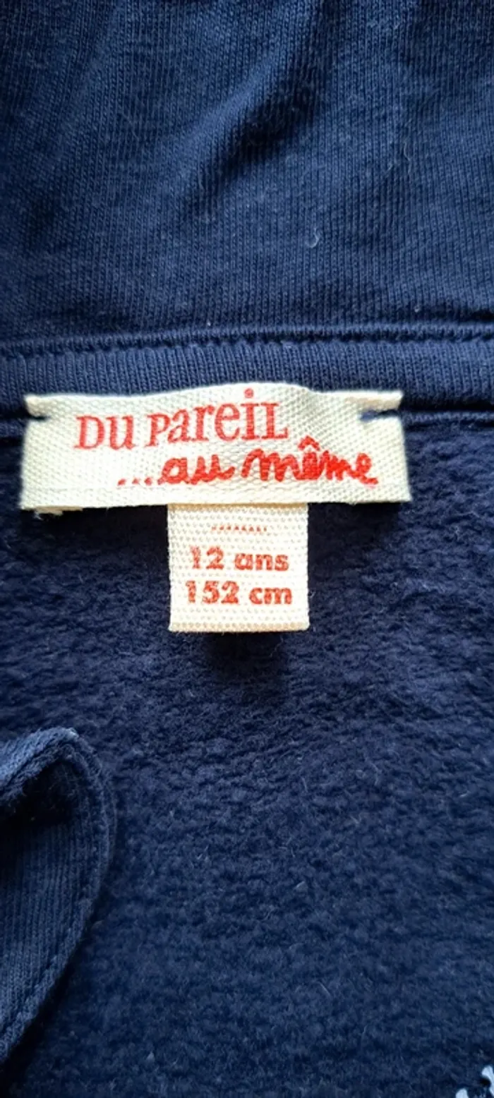 Sweat zippé à capuche fille - photo numéro 2