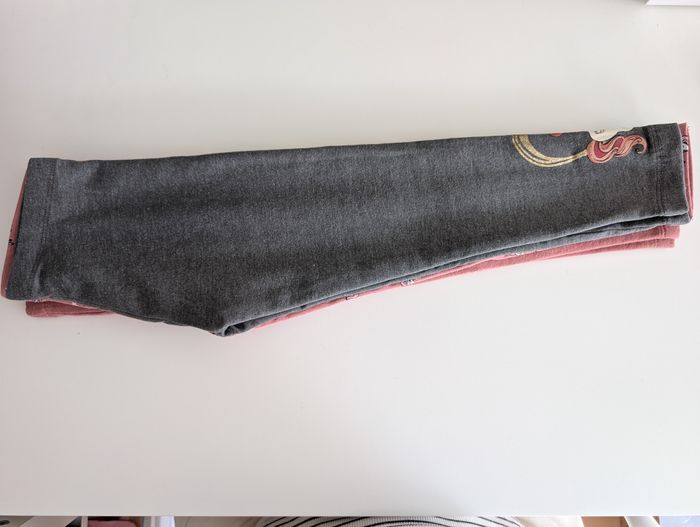 Lot de 3 leggings gris et rose licorne - 5A - C&A - photo numéro 3