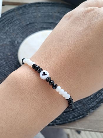 Bracelet fantaisie noir et blanc