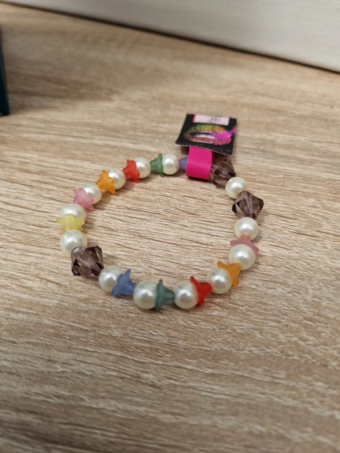 Bracelet Fleurs Multicolore Perles - photo numéro 5