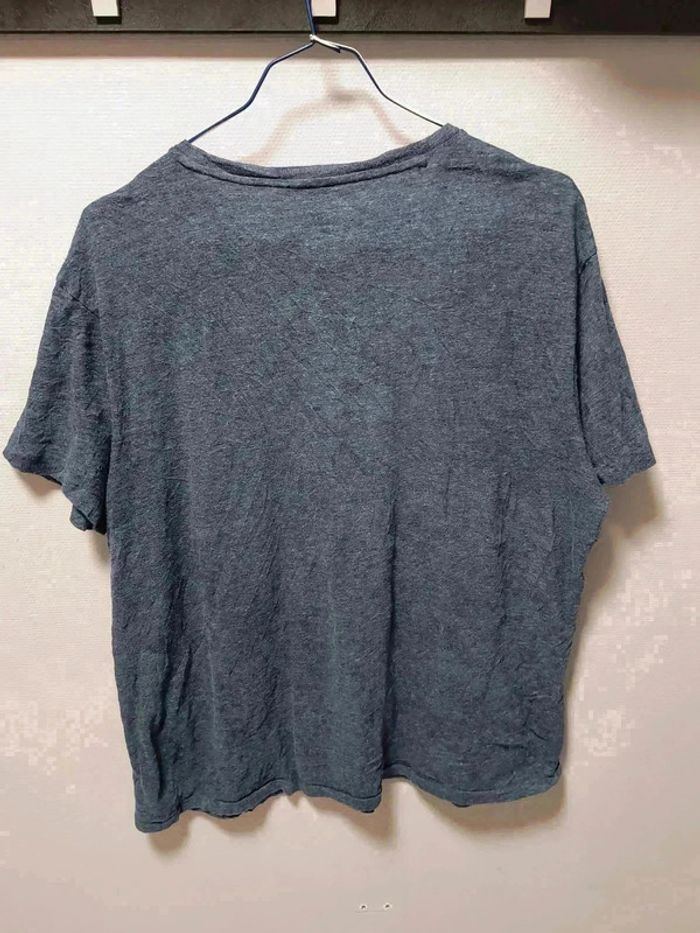 T-shirt Ralph Lauren bleu chiné – Très bon état vintage (taille M) - photo numéro 7