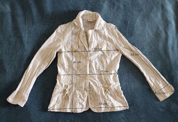 Grande taille veste beige rayée Jacqueline Riu