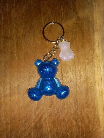 Porte clé ours et ourson résine epoxy
