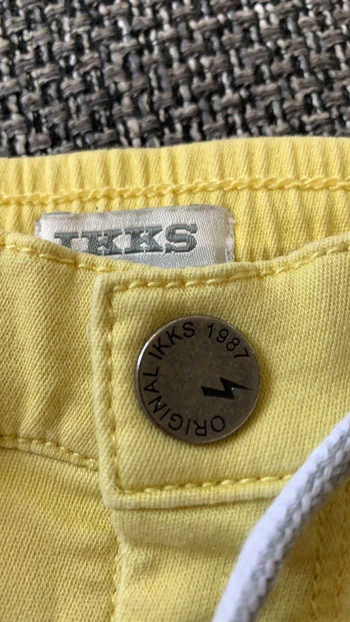 Pantalon jaune IKKS, 6 mois en parfait état - photo numéro 5