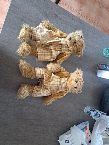 2 peluches vintage cleefvan