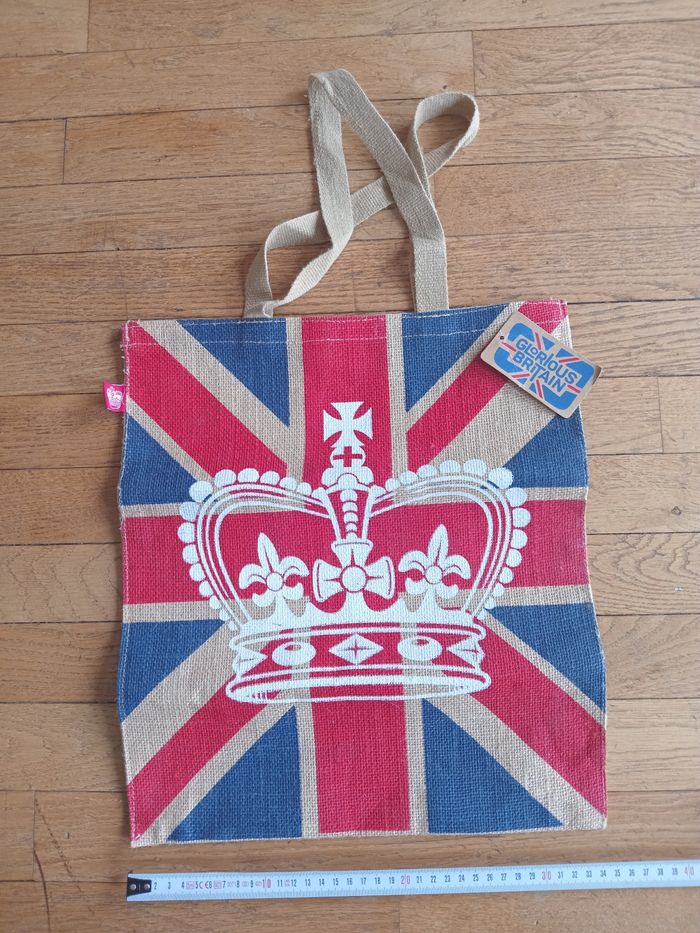 Sac tote bag toile de jute Glorious britain - photo numéro 2
