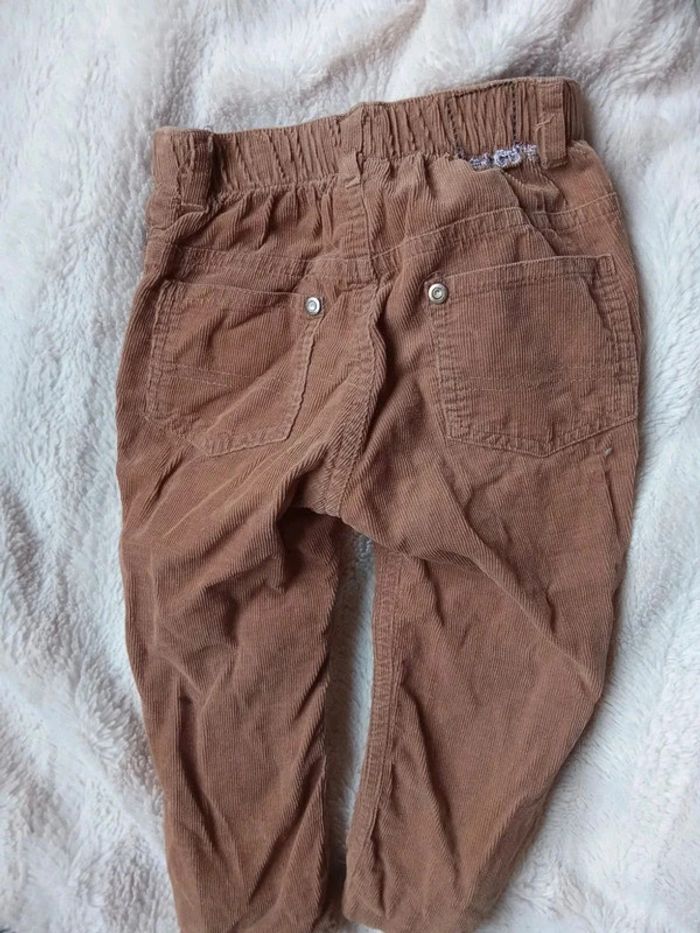 Pantalon fille style velours - 18/24 mois - photo numéro 2