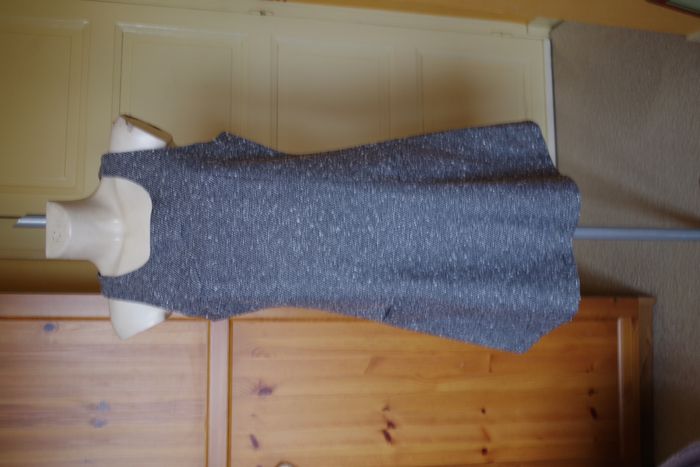 Jaye.e - Robe chasuble noir et gris chiné T L