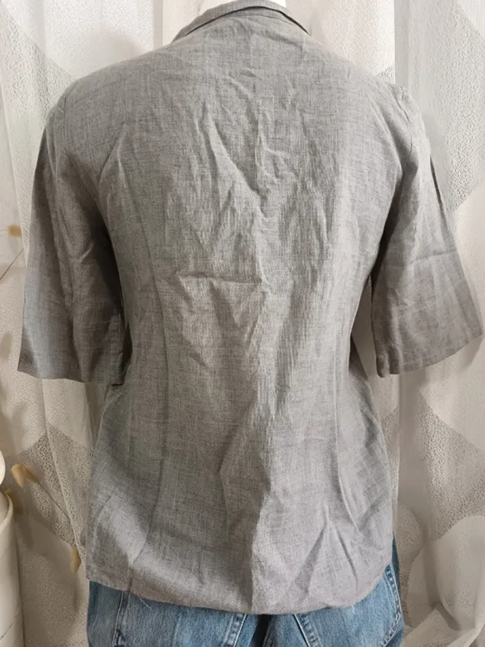 Chloé "blouse grise col à noeud" taille 38 - photo numéro 8