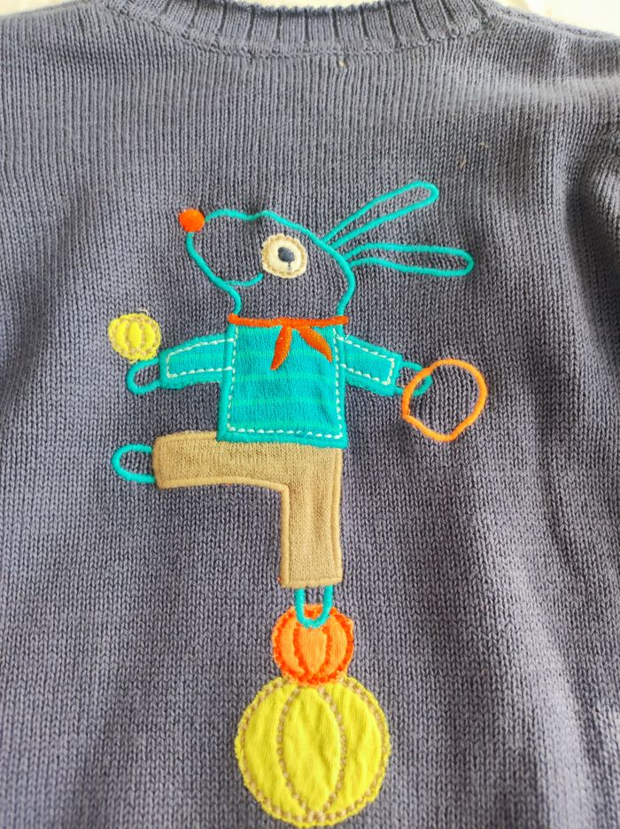 Gilet bleu garçon - Taille 18 mois / 81 - Du pareil au même - Neuf - photo numéro 6