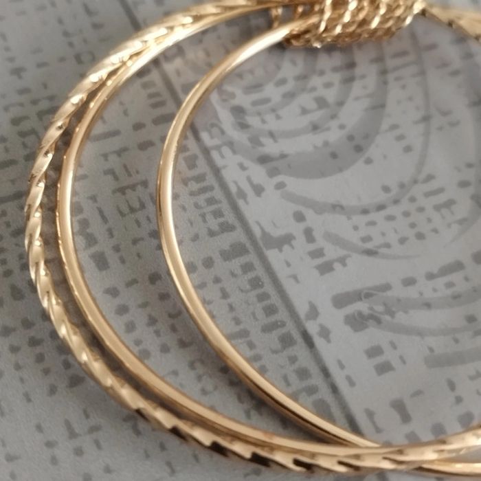 Joli bracelet 3 joncs fantaisie doré - photo numéro 4