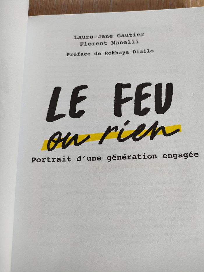 Livre Le feu ou rien