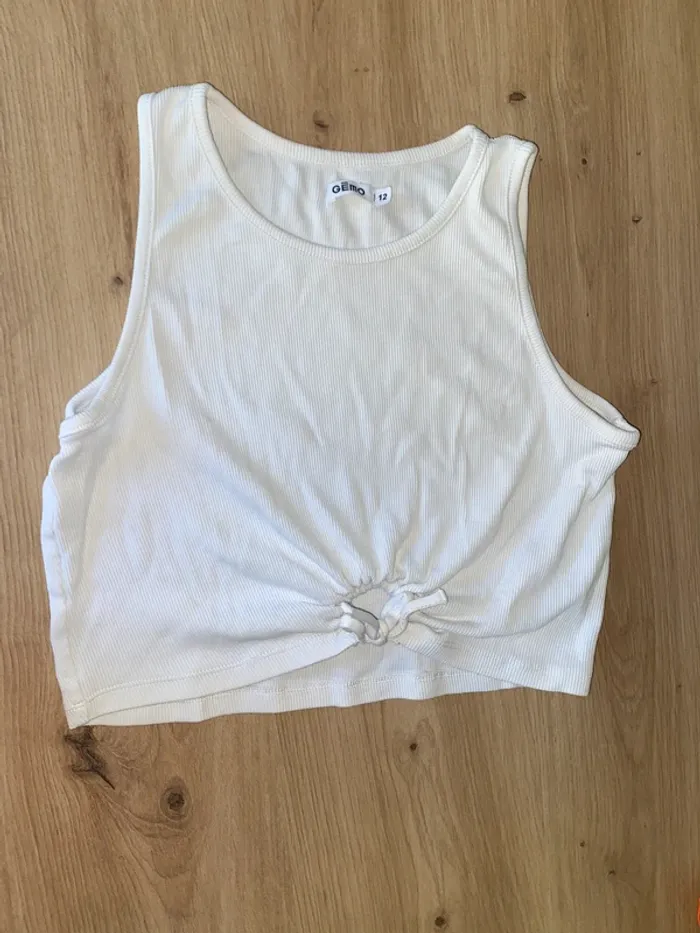 Top blanc fille