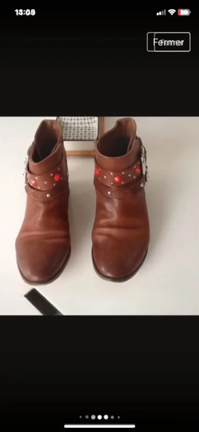 Boots bottines marron - photo numéro 4