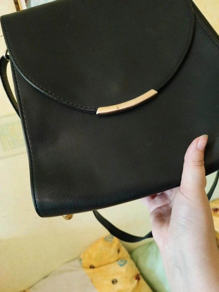 Sac noir bandoulière carré vintage y2k vintage - photo numéro 6