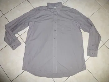 chemise manche longue rayé gris Lacoste taille 42