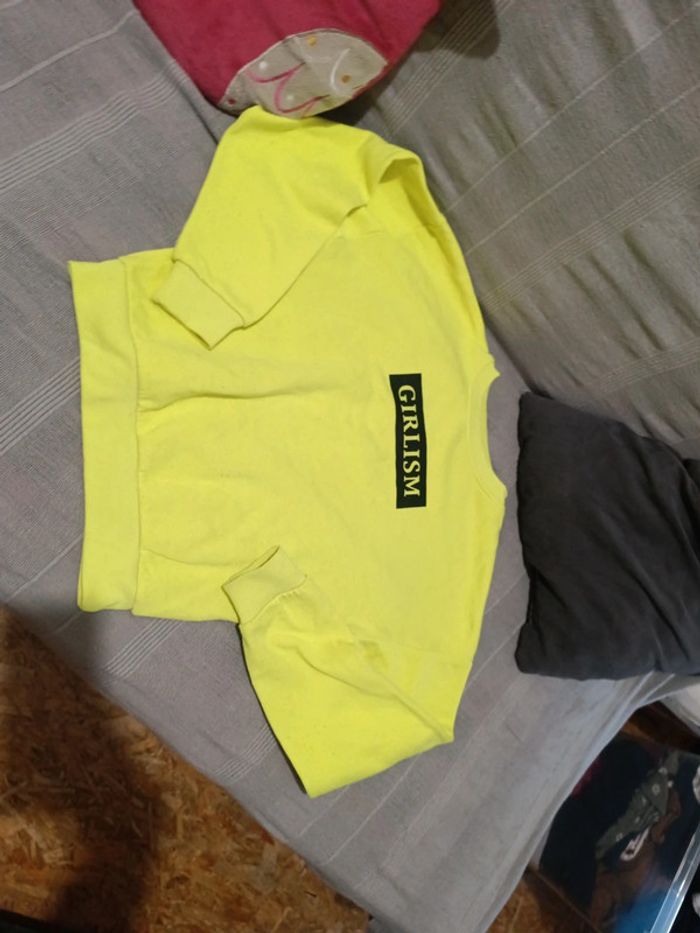 Pull jaune fluo taille XXS - photo numéro 2