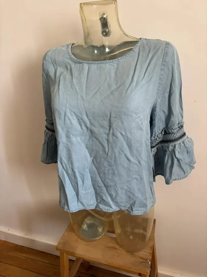 Blouse en jeans cache cache - photo numéro 4