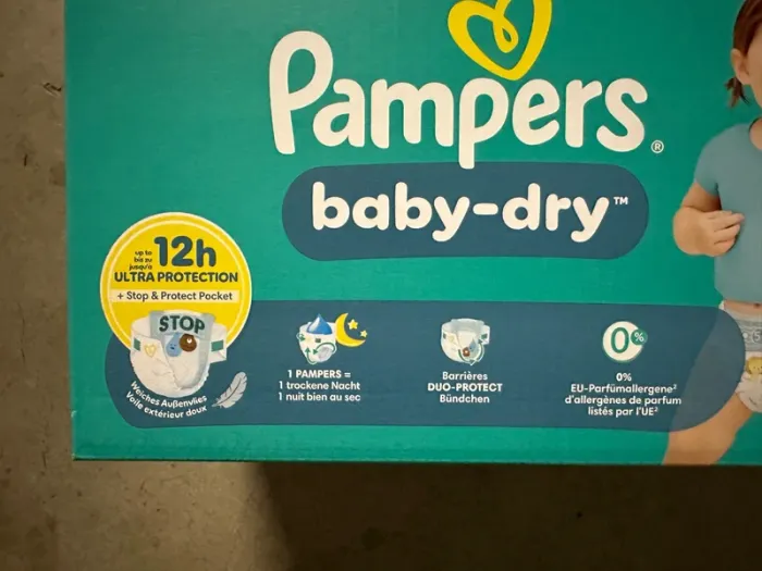 Paquet de couches Pampers baby dry taille 5+ - photo numéro 3