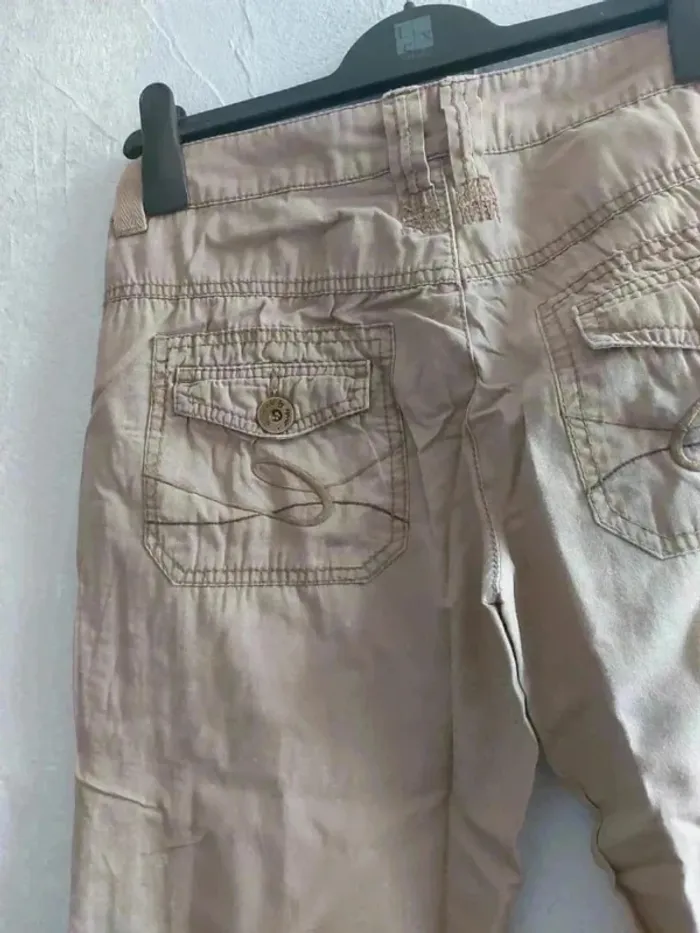 Pantalon cargo beige Taille 34 - photo numéro 6