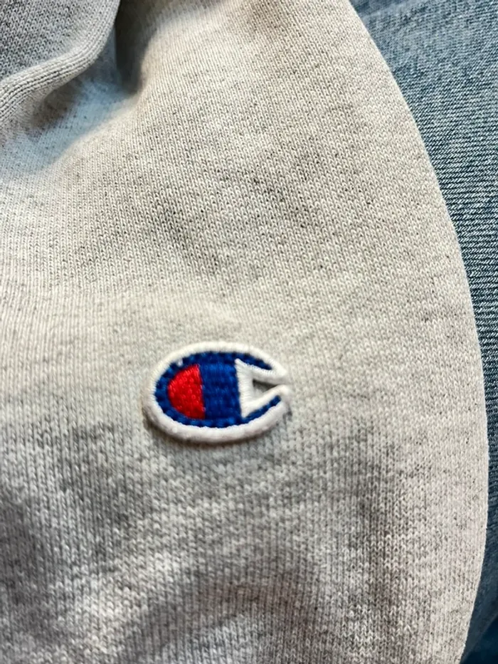 Sweat à capuche, champion gris - photo numéro 6