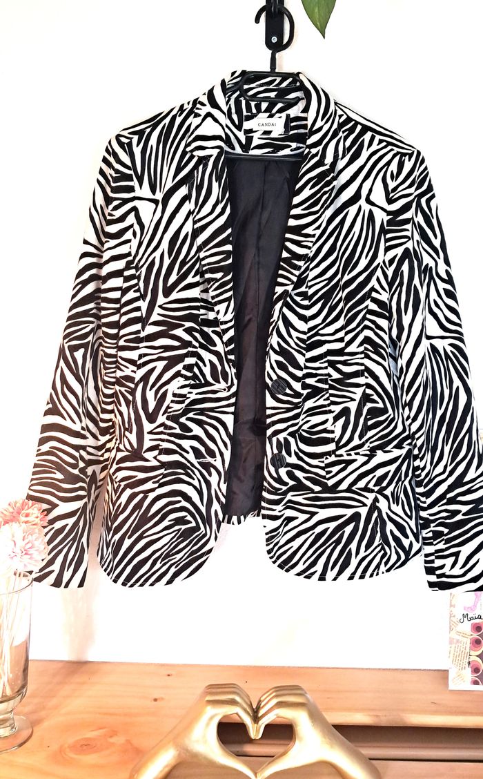 Blazer imprimé zèbre Canda